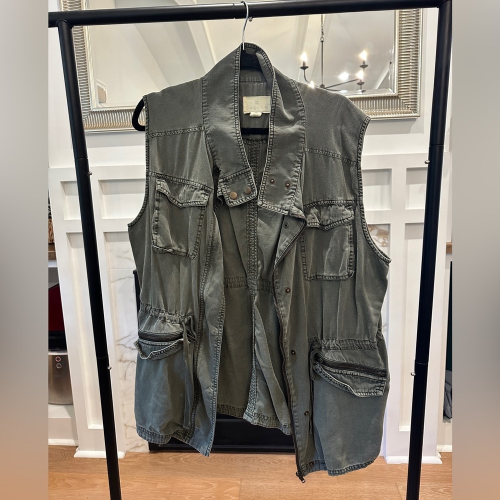 Caslon Olive Green Utility Vest